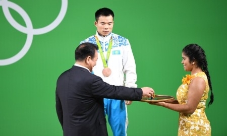 Видео церемонии награждения бронзового призера Олимпиады-2016 Харки