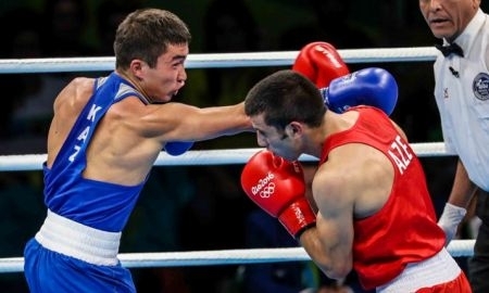 Фото с боксерского поединка Олимпиады-2016 Ералиев — Чалабиев