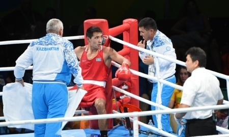 Фото боксерского поединка Олимпиады-2016 Алимханулы — Шахсуварлы