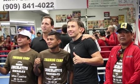 Головкин и Гонсалес встретились с журналистами в Big Bear