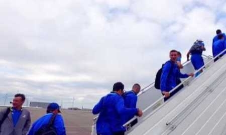 Видео прибытия «Астаны» в Глазго 