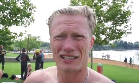 Видеосюжет об участии Винокурова в триатлоне в Будапеште