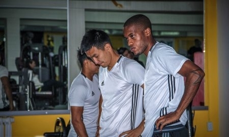 Фоторепортаж с тренировки «Жетысу» в тренажерном зале