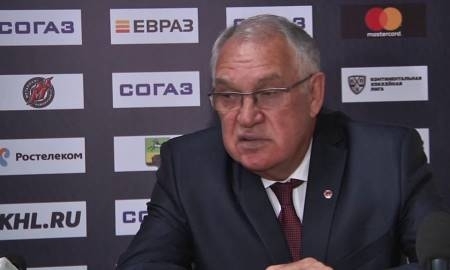 Видео послематчевой пресс-конференции игры КХЛ «Металлург» Новокузнецк — «Барыс» 4:2