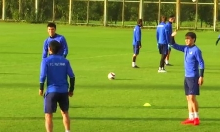 Видео тренировки «Астаны» в Минске