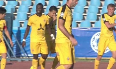 Видео гола Куата в матче Премьер-Лиги «Ордабасы» — «Кайрат»