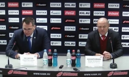 Видео послематчевой пресс-конференции игры КХЛ «Авангард» — «Барыс» 3:1