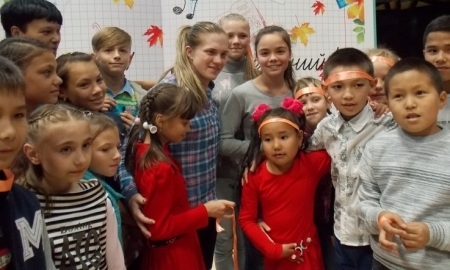 Не слушать неудачников посоветовала ребятам олимпийский призер Горичева в Караганде