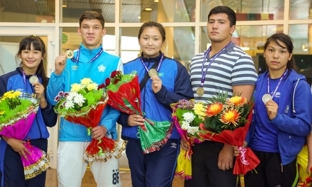 В Астану вернулись призеры чемпионата Азии по дзюдо среди кадетов
