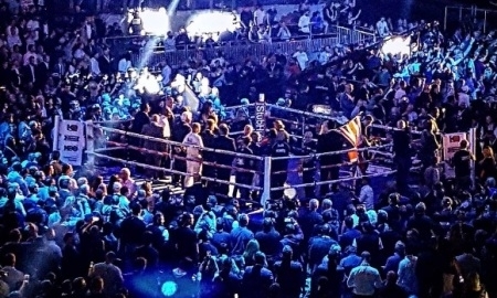 Атмосфера на «О2-Арене» во время боя Головкина с Бруком