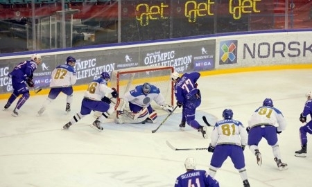 Фоторепортаж с матча отбора Олимпиады-2018 Франция — Казахстан 4:1