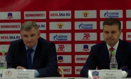 Видео послематчевой пресс-конференции игры ВХЛ «СКА-Нева» — «Торпедо» 3:2 Б