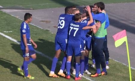 Видео второго гола Дудченко в матче Премьер-Лиги «Атырау» — «Акжайык»