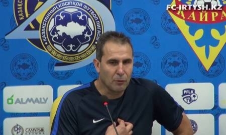 Видео послематчевой пресс-конференции игры Премьер-Лиги «Кайрат» — «Иртыш» 2:1