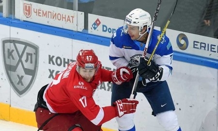 Фоторепортаж с матча КХЛ «Спартак» — «Барыс» 5:4