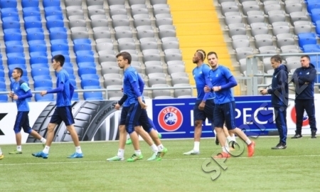 Фоторепортаж с предыгровой тренировки «Астаны»