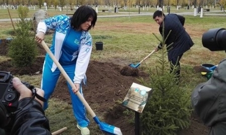 Олимпийцы будут ухаживать за именными деревьями в парке Астаны