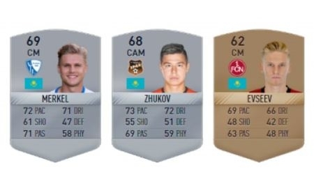 В FIFA 17 попали три казахстанца