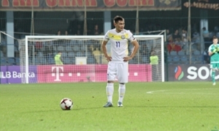 Мужиков провел десятый матч за сборную Казахстана