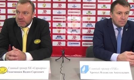 Видео послематчевой пресс-конференции игры ВХЛ «Сарыарка» — ТХК 4:2 