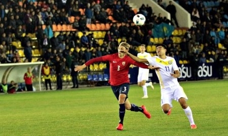 Фоторепортаж с матча отбора к ЕВРО-2017 среди молодежи Казахстан — Норвегия 0:3