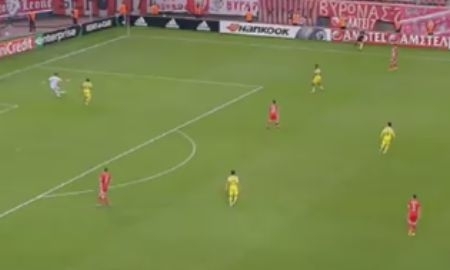Видео гола Кабананги в матче Лиги Европы «Олимпиакос» — «Астана»
