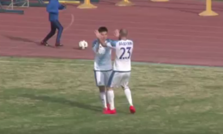 Видео гола Толебека матча Премьер-Лиги «Ордабасы» — «Актобе»