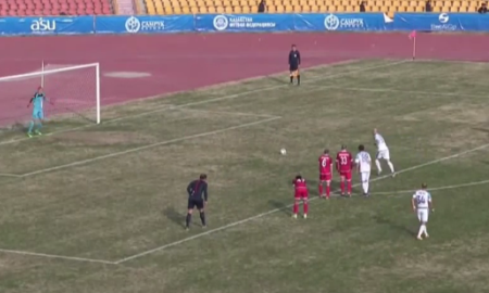 Видео нереализованного пенальти Гейнриха матча Премьер-Лиги «Ордабасы» — «Актобе»