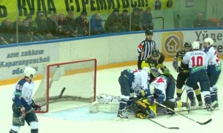 Видеообзор матча ВХЛ «Сарыарка» — «Саров» 1:2