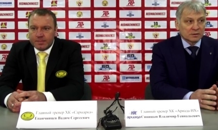 Видео послематчевой пресс-конференции игры ВХЛ «Сарыарка» — «Ариада-НХ» 3:0