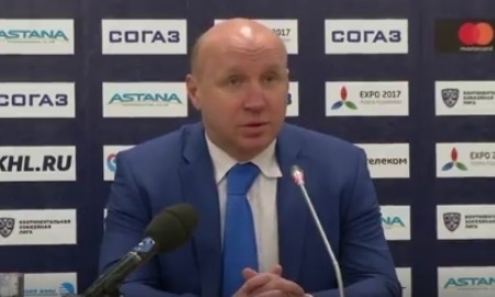 Видео послематчевой пресс-конференции игры КХЛ «Барыс» — «Куньлунь Ред Стар» 4:1