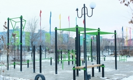 В Жанаозене появилась Workout площадка для уличных тренировок