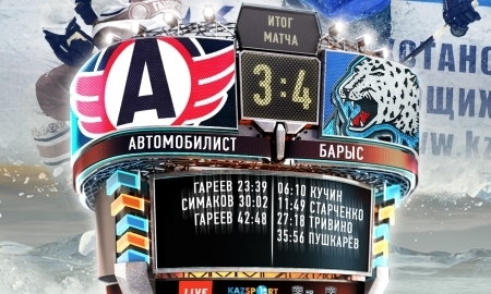Отчет о матче КХЛ «Автомобилист» — «Барыс» 3:4