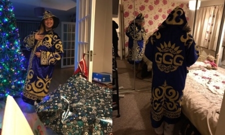 Английский футбольный фанат подарил своей жене чапан Головкина