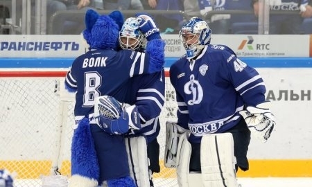 Фоторепортаж с матча КХЛ «Динамо» Москва — «Барыс» 3:0