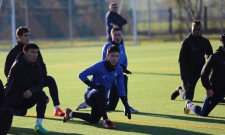 Фоторепортаж с первой тренировки «Астаны» в Швейцарии