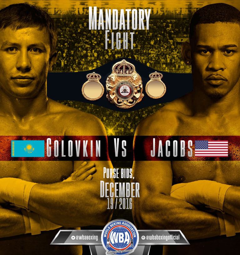 WBA объявила условия промоутерских торгов по бою Головкин — Джейкобс
