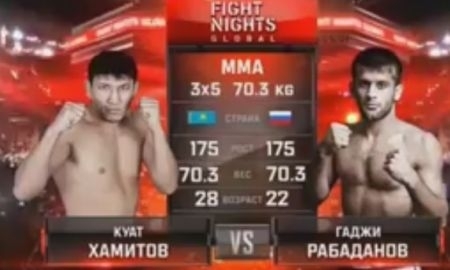 Видео боя ММА Fight Nights Global 57 Хамитов — Рабаданов