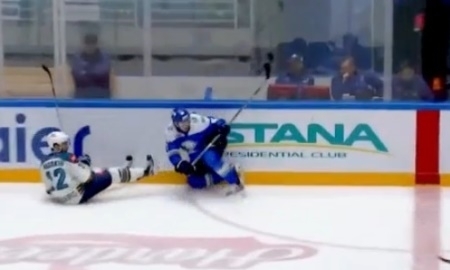 Силовой прием Иванова в матче «Барыс» — «Сочи» вошел в ТОП-10 лучших силовых приемов двух недель КХЛ