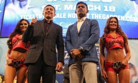 Фоторепортаж с пресс-конференции боя Головкин — Джейкобс