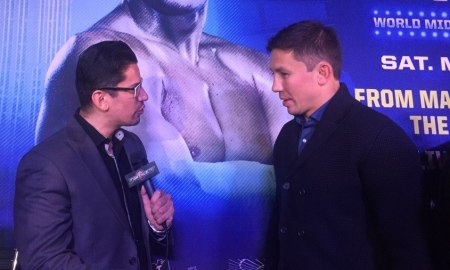 Фоторепортаж со встречи Головкина с обозревателями бокса в Лос-Анджелесе