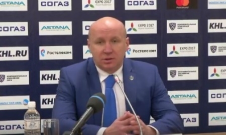 Видео послематчевой пресс-конференции игры КХЛ «Барыс» — «Салават Юлаев» 4:3 ОТ