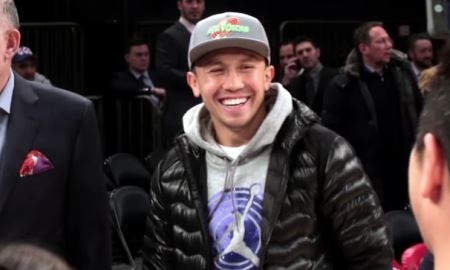 За кулисами с Головкиным на матче «Нью-Йорк Никс»