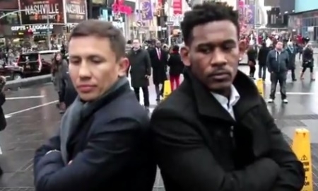 Видеосюжет на русском языке с пресс-конференции боя Головкин — Джейкобс в Нью-Йорке от команды GGG 