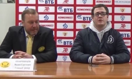 Видео послематчевой пресс-конференции игры ВХЛ «Динамо» Балашиха — «Сарыарка» 3:0