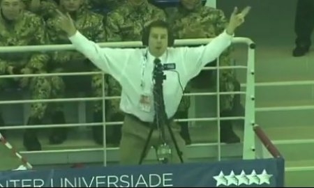 Оператор «зажёг» на Универсиаде в Алматы