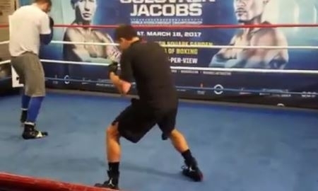 Видео «боя с тенью» Головкина на тренировке в Big Bear