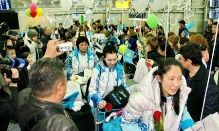 Участников Азиады торжественно встретили в Алматы