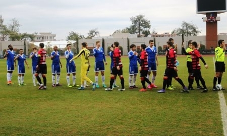 Фоторепортаж с товарищеского матча «Окжетпес» — «Шкендия» 1:2