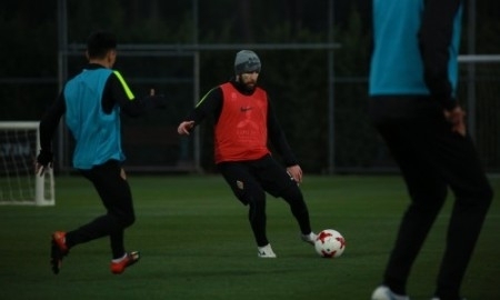 Фоторепортаж предыгровой тренировки «Кайрата»